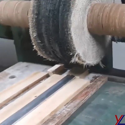 Aluminum tube polishing machine.