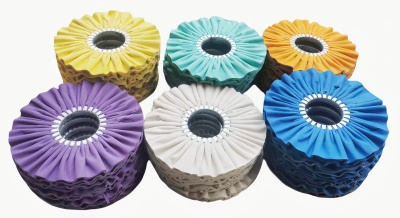 Hardened sizing and polishing cloth impeller