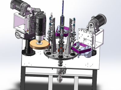 The belt abrasive head is combined with the polishing wheel abrasive head.