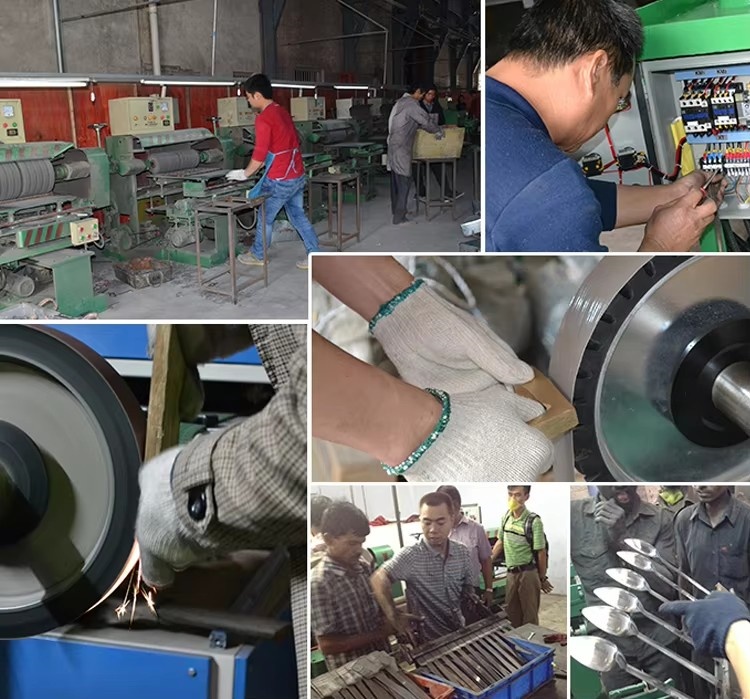 Stainless steel cutlery (spoons, forks, knives) polishing machine