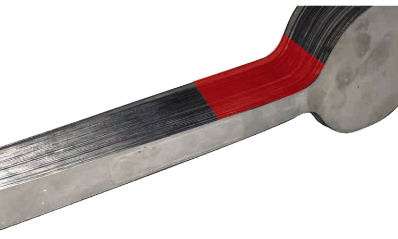 Polishing the inner curve of the spoon